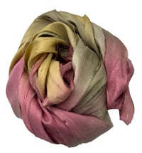 Image 3 of Ready To Ship! 10YD TUMBLEWEED HAND DYED SARI SILK RIBBON BY COLOR BURST SILK