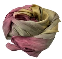 Image 6 of Ready To Ship! 10YD TUMBLEWEED HAND DYED SARI SILK RIBBON BY COLOR BURST SILK