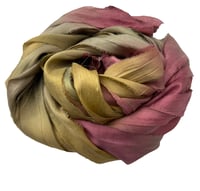 Image 1 of Ready To Ship! 10YD TUMBLEWEED HAND DYED SARI SILK RIBBON BY COLOR BURST SILK