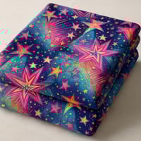 Image 2 of NEON STAR GALAXY FABRIC BY THE YARD