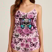 Image 2 of REBEL SURVIVOR BREAST CANCER INSPIRED WOMANS PJ SET