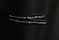 Image 2 of Palm Tree Frond Silver Earrings