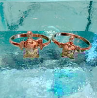 14k solid rose gold turtle Hawaiian ring