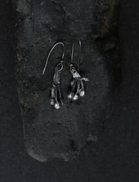 Image 2 of Seedpod Sculptural Silver Earrings