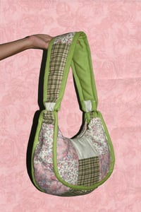 Image 2 of Shojo Princess Patch Bag (Pink + Green)