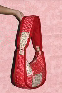 Image 2 of Shojo Princess Patch Bag (Red Hearts + Roses)