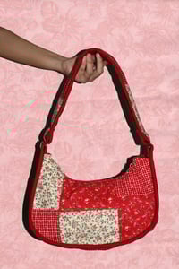 Image 1 of Shojo Princess Patch Bag (Red Hearts + Roses)
