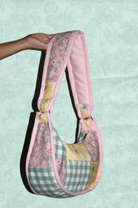 Image 2 of Shojo Princess Patch Bag (Pink + Green Gingham)