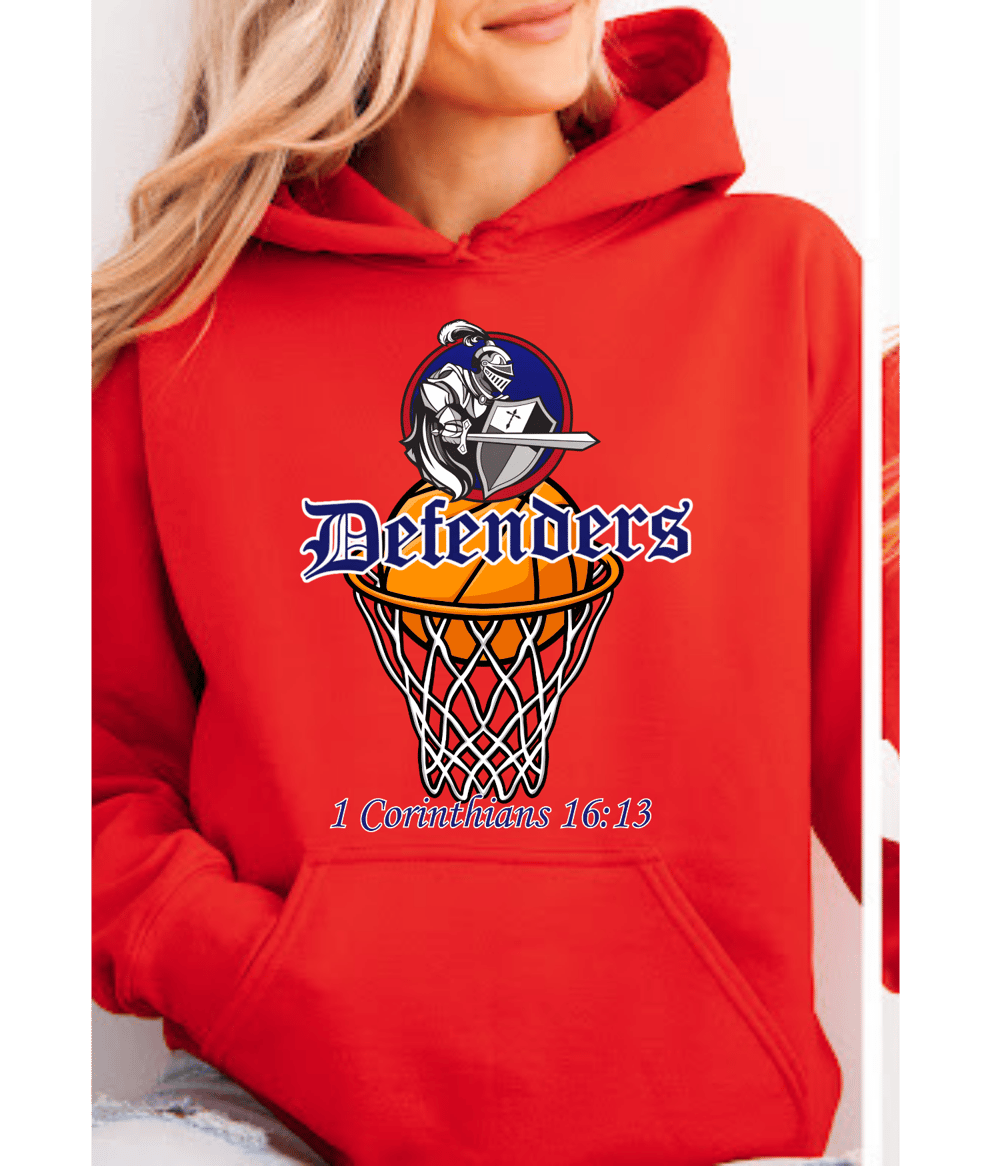 Image of Defenders Basketball Red Hoodie 