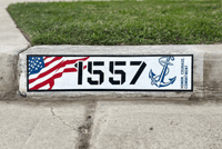 Large American Flag Navy Quote (Front)