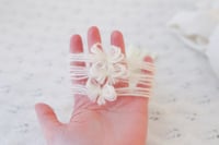 Cream Mohair Bow Tieback