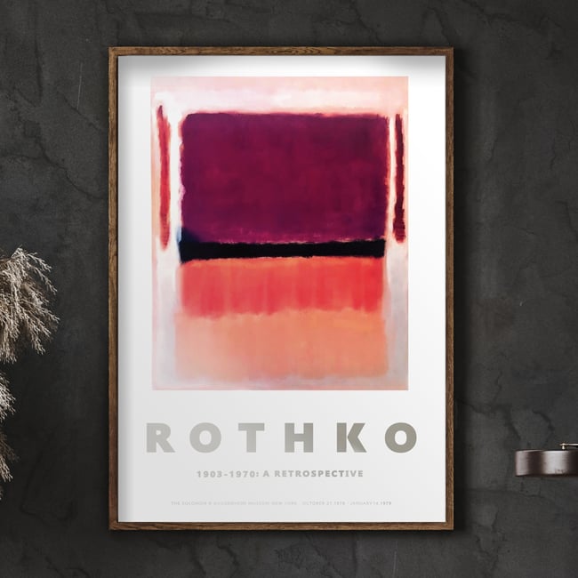 Mark Rothko | 1903-1970: A Retrospective | Guggenheim Museum | 1978 | Exhibition Poster | Home Decor