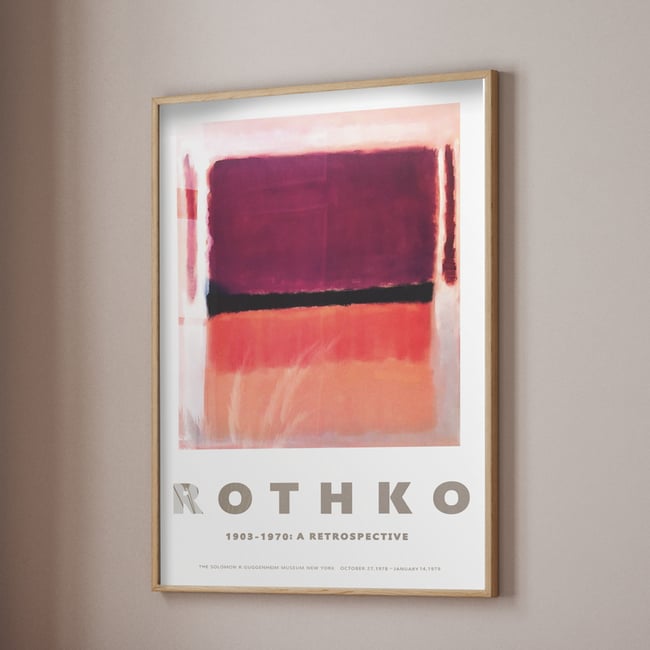 Mark Rothko | 1903-1970: A Retrospective | Guggenheim Museum | 1978 | Exhibition Poster | Home Decor