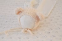 Image 2 of Peach Fluff bonnet