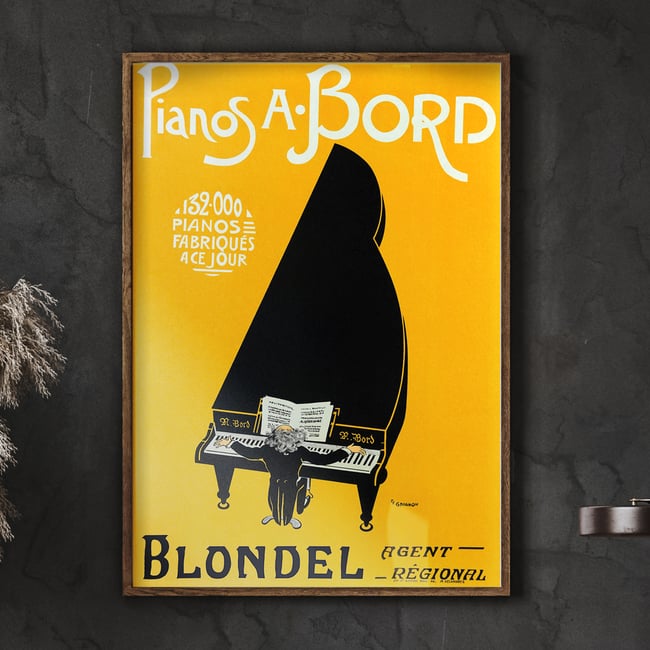 Pianos A. Bord | P.F. Grignon | Vintage Ads | Wall Art Print | Vintage Poster