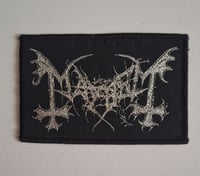 Mayhem - Silver Glittered Vintage Vintage Logo Patch
