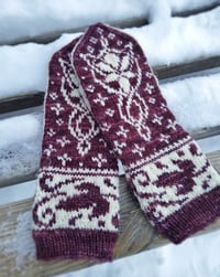 Image 1 of “Evenstar” mittens - Redwood bark - Preorder