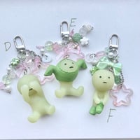 Image 4 of Smiski Strawberry Matcha Keychain