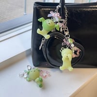 Image 5 of Smiski Strawberry Matcha Keychain