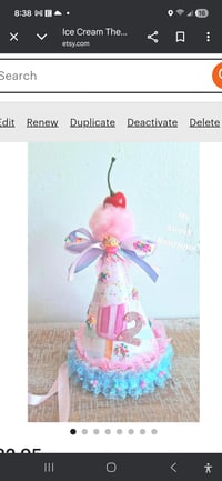 Image 3 of Ice cream Birthday Hat