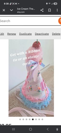 Image 4 of Ice cream Birthday Hat