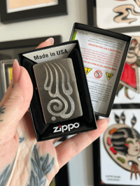 HAND ENGRAVED Zippo Lighter (flames)
