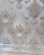 1980s Vintage Crown Wallpaper Rolls - Cottagecore Cream Floral Vinyl 70s - (Set of 4 Rolls) thumbnail 1