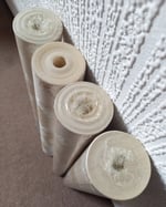 1980s Vintage Crown Wallpaper Rolls - Cottagecore Cream Floral Vinyl 70s - (Set of 4 Rolls) thumbnail 13