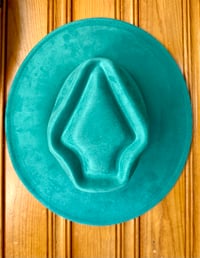 Image 6 of Heart and Arrow Shaped Blank Vegan Suede Flat Brim Hats 