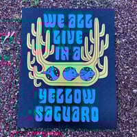 Image 1 of Yellow Saguaro Print