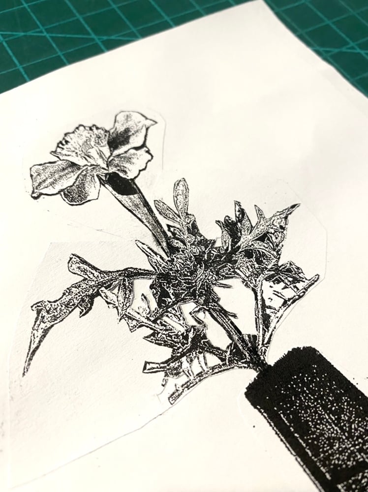 Image of 'flower gun' original collage