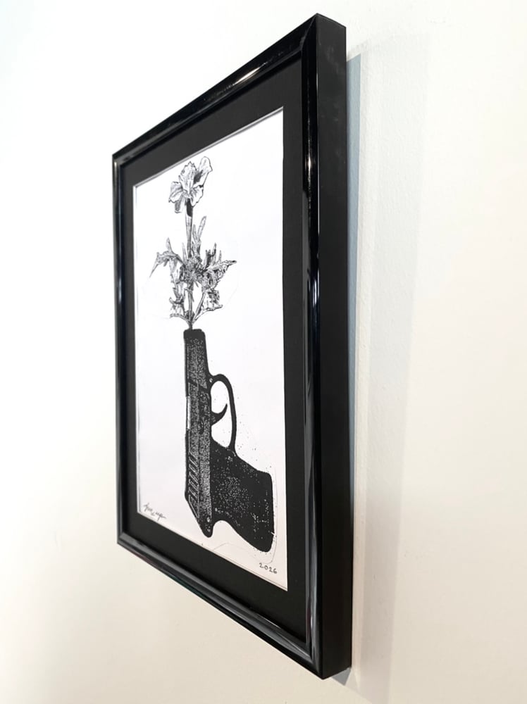 Image of 'flower gun' original collage