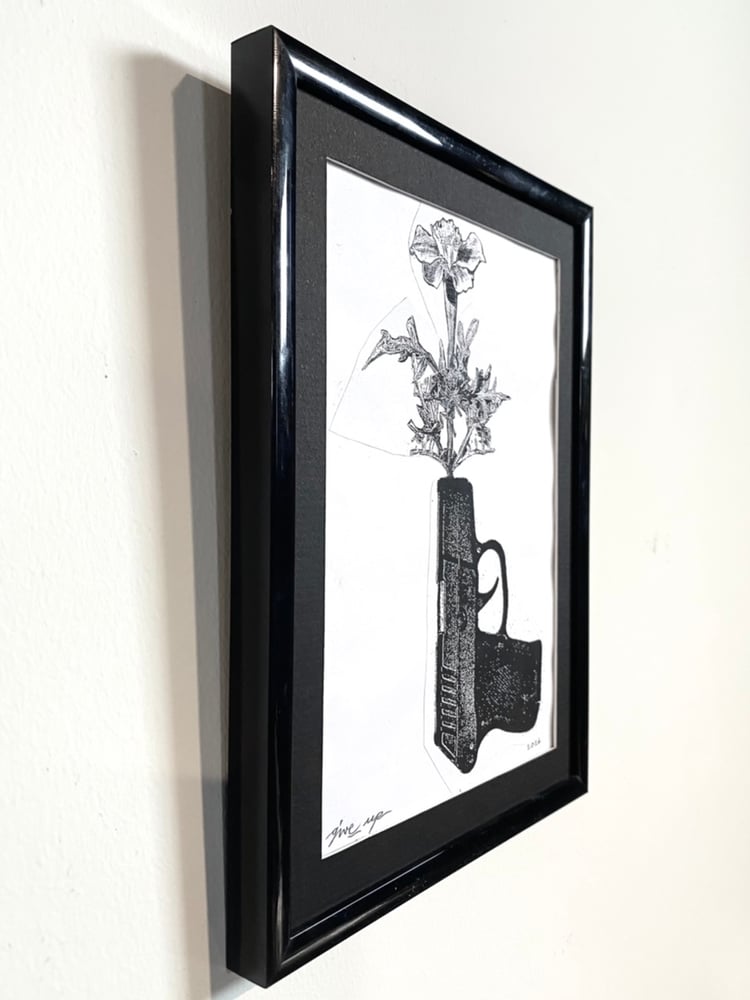 Image of 'flower gun' original collage