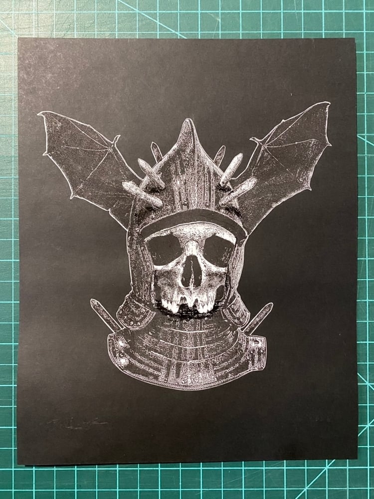 Image of 'winged helmet I' original collage