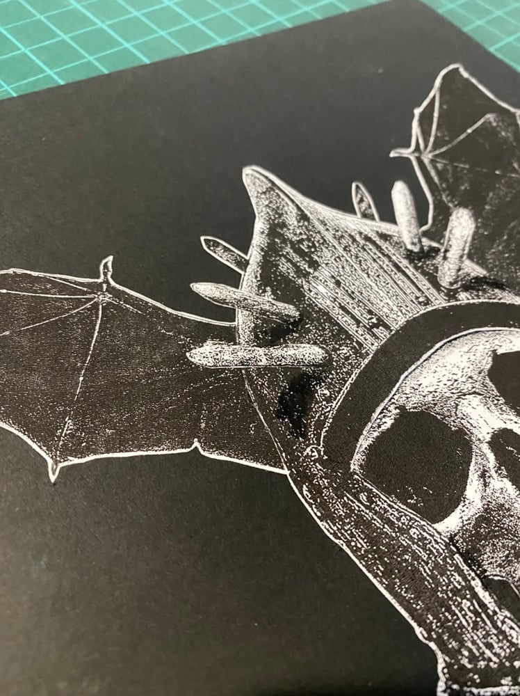 Image of 'winged helmet I' original collage