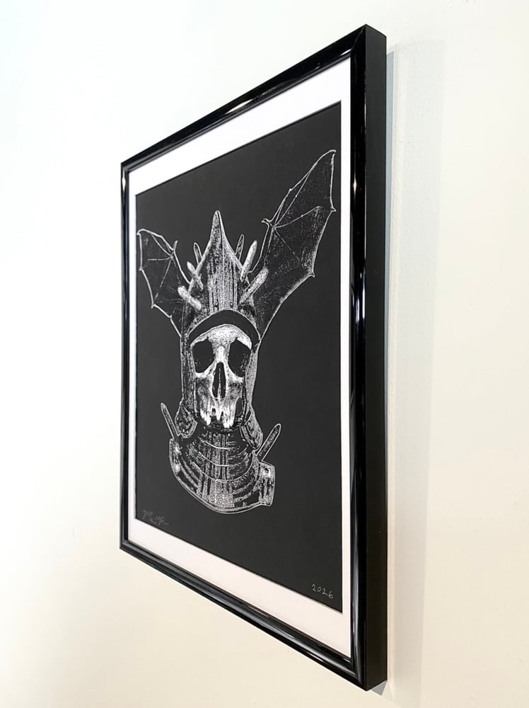 Image of 'winged helmet I' original collage