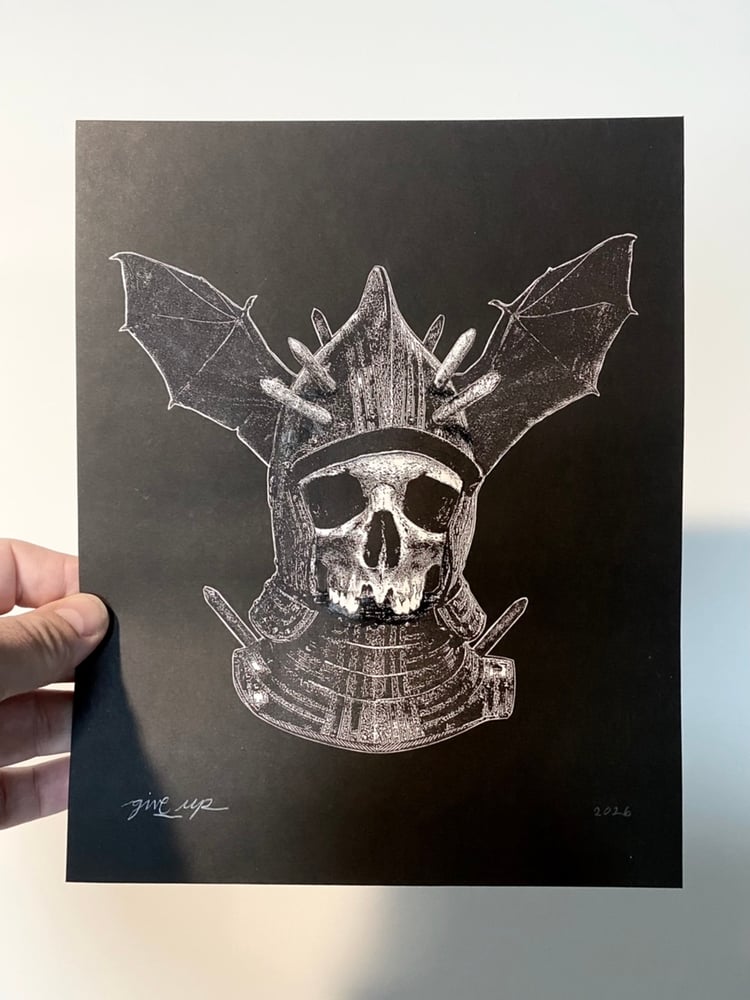 Image of 'winged helmet I' original collage