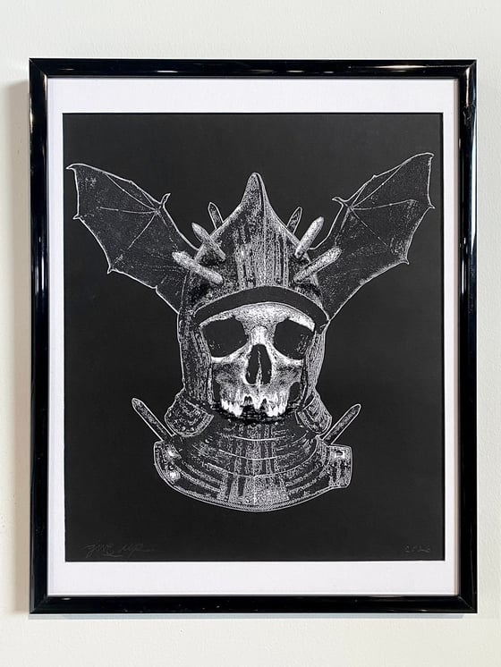 Image of 'winged helmet I' original collage