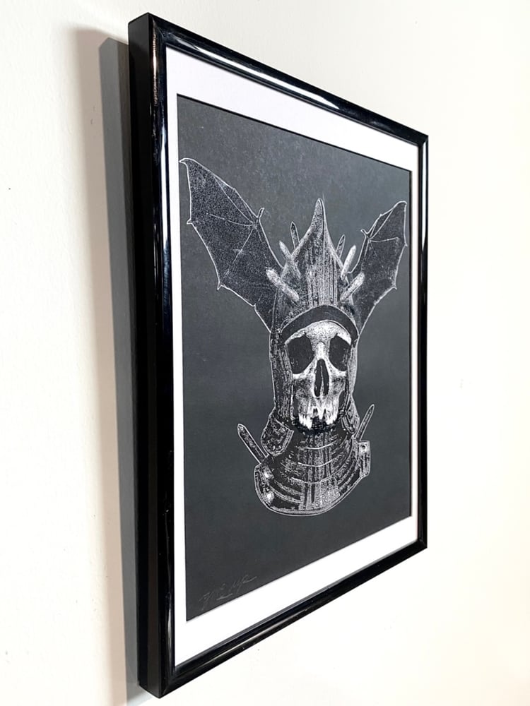 Image of 'winged helmet I' original collage