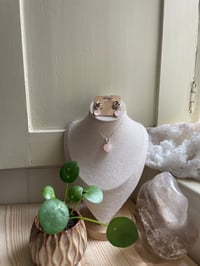 Silver Rose Quartz Heart Jewellery Set