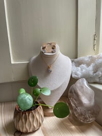 Gold Labradorite Heart Jewellery Set