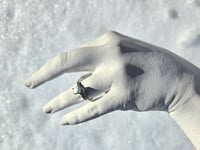 Image 3 of Coffin cut Cambodian Zircon Sterling Silver Ring