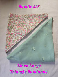Linen Large Triangle Bandanas Bundle #26