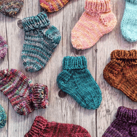 Image 1 of Hand Knitted Baby Socks