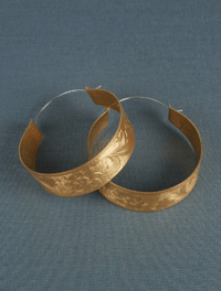 Image 3 of Etched Floral Hoops