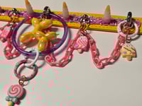 Image 3 of OTT Decora CARNIVAL SWEETS Spiked Choker in orange/purple/pink
