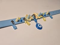 Image 1 of OTT Pastel Goth Eyeball Batwing Spiked choker