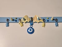 Image 3 of OTT Pastel Goth Eyeball Batwing Spiked choker