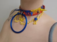 Image 7 of GLITTERY Star Slime spiked choker with XLARGE Oring