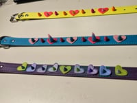 Image 3 of UV REACTIVE Simple Lovecore Spiked Choker